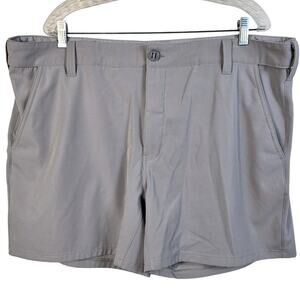 Huk Pursuit Fishing Shorts Men's XXL Gray Flat Front Performance Outdoors Sport